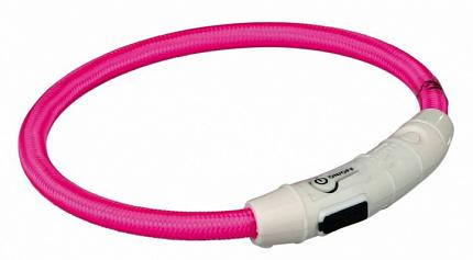 Trixie 12708 Нашийник світловідбиваючий з USB L-XL 65 см купити KITIPES.COM.UA