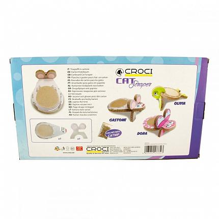 Croci Когтеточка для котів картонна миша з котячою м'ятою, сіра купити KITIPES.COM.UA