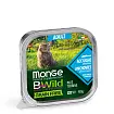 MONGE BWild Вологий корм для котів анчоус з овочами