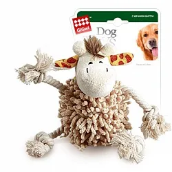 GiGwi Catch & Fetch Іграшка для собак жираф з тенісним м'ячем
