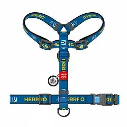 Шлея для собак анатомічна H-подібна WAUDOG Nylon з QR-паспортом, "Патрон"