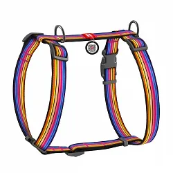 Шлея для собак анатомічна H-подібна WAUDOG Nylon "Лінія 1", пластивий фастекс