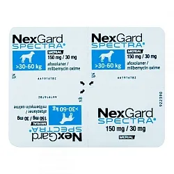 NexGard Spectra Таблетки від бліх і кліщів для собак вагою від 30 до 60 кг