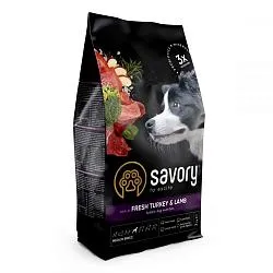 Savory Medium Breed Fresh Сухий корм для собак середніх порід індичка і ягня