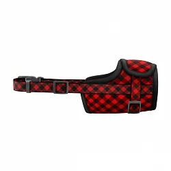 Намордник для собак WAUDOG Nylon, "Шотландка червона", пластиковий фастекс
