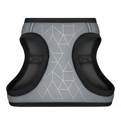 Шлея для собак м'яка WAUDOG Clothes з QR паспортом, світловідбиваюча