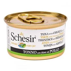 Schesir Cat Консерви для котів з тунцем і куркою