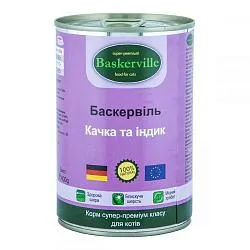 Консерва Baskerville для котів з качкою та індичкою