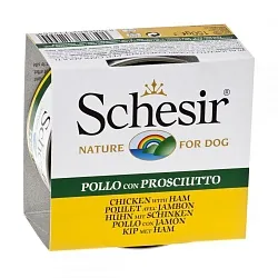 Schesir Dog Консерви для собак з куркою і шинкою