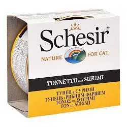 Schesir Cat Консерви для котів з тунцем і сурімі