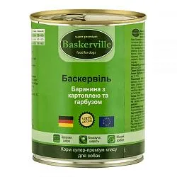 Baskerville Premium Консерви для собак баранина з картоплею і гарбузом