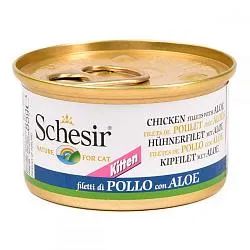 Schesir Kitten Консервы для котят с куриным филе и алоэ