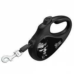 Повідець-рулетка для собак WAUDOG R-leash "Джокер Чорний"