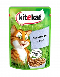 Kitekat Консерви для котів з телятиною в соусі