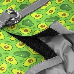 Шлея для собак м'яка WAUDOG Clothes з QR паспортом, малюнок "Авокадо"