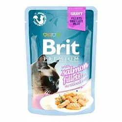 Brit Premium Консерви для стерилізованих котів з лососем в соусі