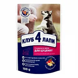 Клуб 4 Лапи Premium Консерви для цуценят з куркою в желе