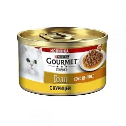 Gourmet Gold Соус Де-Люкс для котів з куркою