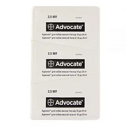 Advocate 10-25 Краплі від бліх та кліщів для собак вагою 10-25 кг