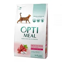 Optimeal High in Veal Сухой корм для кошек с телятиной