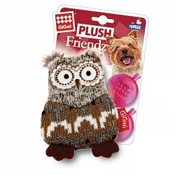 GiGwi Plush Іграшка для собак Сова з пищалкою