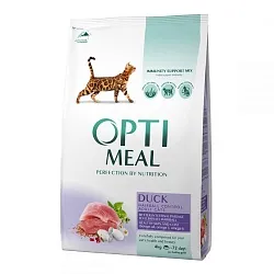 Optimeal Hairball Control Duck Сухий корм виведення шерсті у котів з качкою