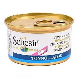 Schesir Kitten Консерви для кошенят з тунцем і алое
