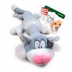 GiGwi Plush Іграшка для собак кіт з пищалкою