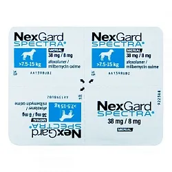 NexGard Spectra Таблетки від бліх та кліщів для собак вігою від 7,5 до 15 кг 