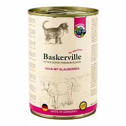 Baskerville Kitten Консерви для кошенят з телятиною і чорницею