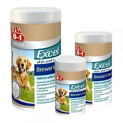 8in1 Vitality Excel Brewers Yeast Пивні дріжджі з часником для собак і котів
