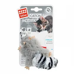 GiGwi Catch & Scratch Іграшка для котів єнот з котячої м'ятою