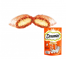 Dreamies Ласощі для котів подушечки з куркою