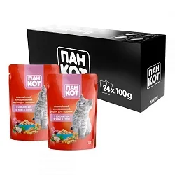 Пан-Кот Консерви для кошенят з ягням в соусі