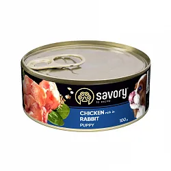 Savory Puppy Chicken & Rabbit Консерви для цуценят з куркою і кроликом