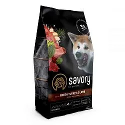 Savory Large Breed Сухий корм для собак великих порід індичка і ягня