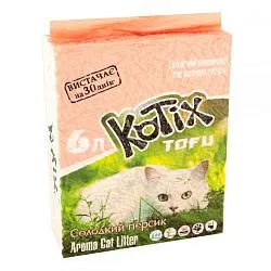 Kotix Tofu Гранульований грудкуючий наповнювач з ароматом солодкого персика