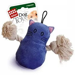 GiGwi Catch & fetch Іграшка для собак кіт з пищалкою 