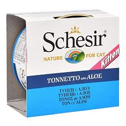 Schesir Kitten Консерви для кошенят з тунцем і алое