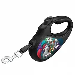 Повідець-рулетка для собак WAUDOG R-leash, малюнок Божевільне кохання
