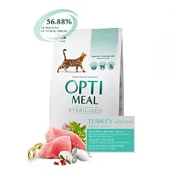 Optimeal Sterilized Adult Cat Сухий корм для стерилізованих котів з індичкою і вівсом
