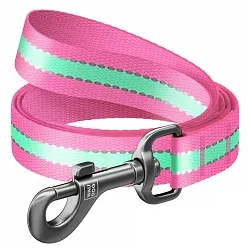 Повідець для собак нейлоновий WAUDOG Nylon, світонакоплювальний