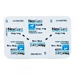 NexGard Spectra Таблетки від бліх та кліщів для собак вагою від 3,5 до 7,5 кг