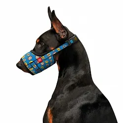 Намордник для собак WAUDOG Nylon, малюнок "ВАУ", пластиковий фастекс