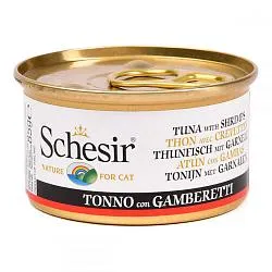 Schesir Cat Консервы для кошек с тунцом и креветками