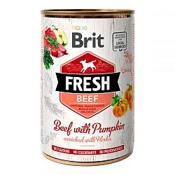 Brit Fresh Консерви для собак з яловичиною і гарбузом