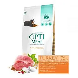 Optimeal Puppy Large Breed Сухий корм для цуценят великих порід з індичкою