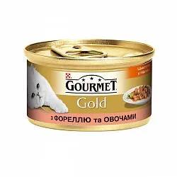 Gourmet Gold Шматочки у підливці для котів з фореллю та овочами