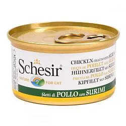 Schesir Cat Консервы для кошек с куриным филе и сурими