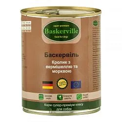 Baskerville Premium Консерви для собак кролик з вермішеллю і морквою